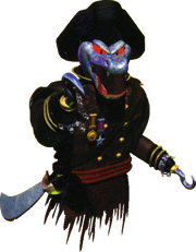 Artwork of Mr. X, a character who did not appear in the final game.