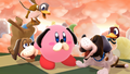 Two Duck Hunts alongside Kirby, who copied one of them.