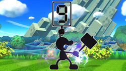 Mr. Game & Watch's Judge in Super Smash Bros. for Wii U