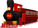Rendered model of a train from Mario Kart 64