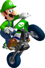 Artwork of Luigi from Mario Kart Wii