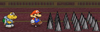 Mario and Koops standing before a retractable spike trap at the Palace of Shadow in Paper Mario: The Thousand-Year Door.