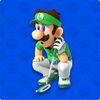 Luigi card from a Mario Golf: Super Rush-themed Memory Match-up activity