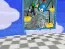 Luigi entering the painting of Wet-Dry World
