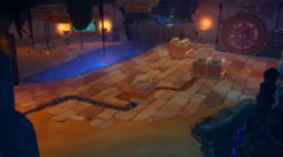 The interior of the Sunrise Temple in Mario + Rabbids Sparks of Hope