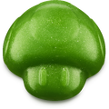 Green gummy found inside the Yoshi Egg Bath Bomb