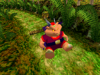 Screenshot of Wizpig from Diddy Kong Racing DS