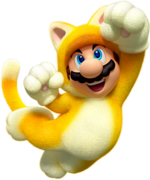 Artwork of Cat Mario from Super Mario 3D World.