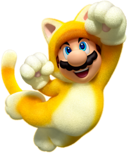 Artwork of Cat Mario from Super Mario 3D World.