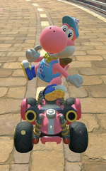 Yoshi (Soft Server) performing a trick.