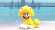 Screenshot of Cat Mario after the credits have been viewed at least once in Super Mario 3D World + Bowser's Fury