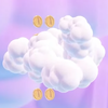 Squared screenshot of clouds from Super Mario Bros. Wonder.