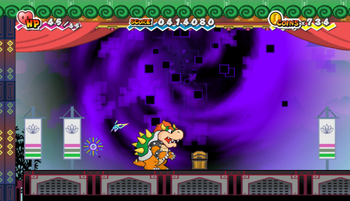 Only treasure chest in Sammer's Early Duels of Super Paper Mario.
