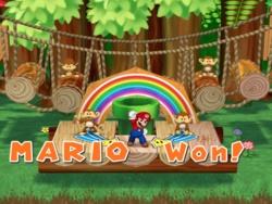 A minigame ending from Mario Party 7