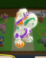 Painty Yoshi, from Yoshi's Woolly World.