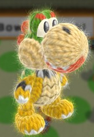 An amiibo pattern from Yoshi's Woolly World