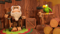 The Cranky Kong and Squawks animatronics