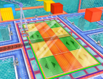 The Gooper Blooper Court as it appears in Mario Power Tennis