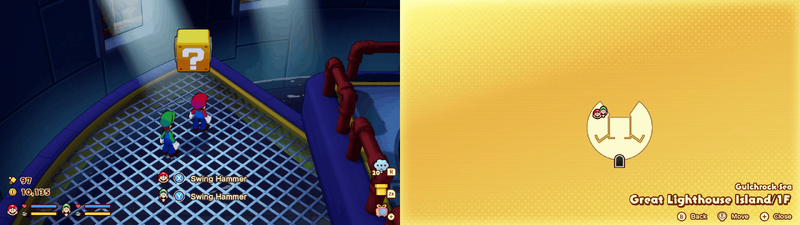 Block 5 in the Gulchrock Sea Great Lighthouse Island from Mario & Luigi: Brothership