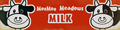 A Moo Moo Meadows Milk trackside banner