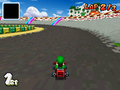 The Rank A mansion, as seen in the background of GCN Luigi Circuit in Mario Kart DS