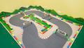 A real-life model of Mario Circuit 1 designed for Mario Kart Live: Home Circuit
