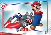 Mario Kart Wii trading card of Mario.