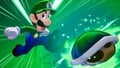 Luigi performing the 3D Green Shell's finishing blow