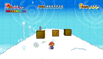 Last ? Block in Overthere Stair of Super Paper Mario.