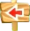 Sprite of a sign pointing left, from Puzzle & Dragons: Super Mario Bros. Edition.