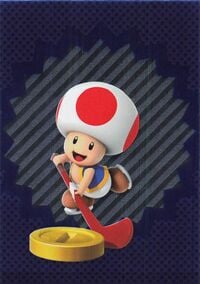 Toad sport card from the Super Mario Trading Card Collection