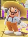 Mario wearing the Rango costume