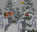 A storm hits as the Kongs near the end of the level
