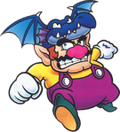 Artwork of King Dragon Wario from Virtual Boy Wario Land.