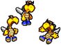 The Koopa Paratroopa Trio, friendly blue-shelled Paratroopas.