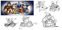 Concept art of Donkey Kong Racing