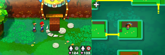 Block 25 in Dimble Wood of Mario & Luigi: Bowser's Inside Story + Bowser Jr.'s Journey.