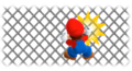 Mario hitting a fence