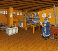 Johann Gutenberg in Mario's Time Machine (SNES)