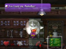 PeekaBoo in the game Luigi's Mansion.