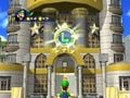 Luigi taking control of a Hotel on Koopa's Tycoon Town
