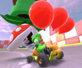 The icon of the Koopa Troopa Cup challenge from the Peach Tour and the Birdo Cup challenge from the Peach vs. Daisy Tour in Mario Kart Tour.
