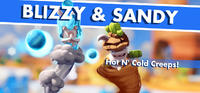Blizzy & Sandy splash screen from Mario + Rabbids Kingdom Battle