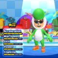 Yoshi Mii Costume in the game Mario & Sonic at the London 2012 Olympic Games for the Wii.