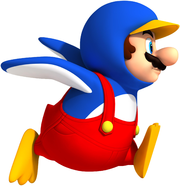 Artwork of Penguin Mario in New Super Mario Bros. Wii