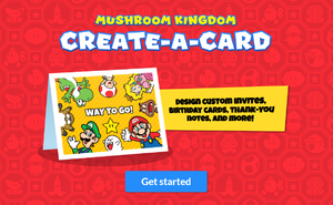 Title screen for Mushroom Kingdom Create-a-Card