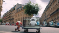 A Toad and a Blooper at Paris in an advertisement promoting Mario Kart Tour