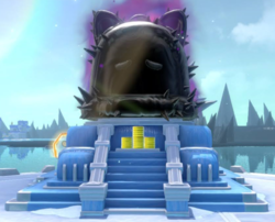 The Ruins Giga Bell in Bowser's Fury.