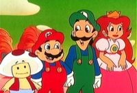 Mario, Luigi, Princess Toadstool, and Toad