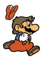 Artwork of Mario running, from Super Mario Bros.